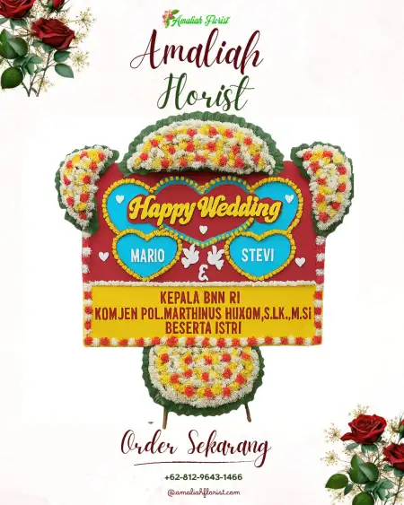 Papan Bunga Pernikahan Moyo Utara